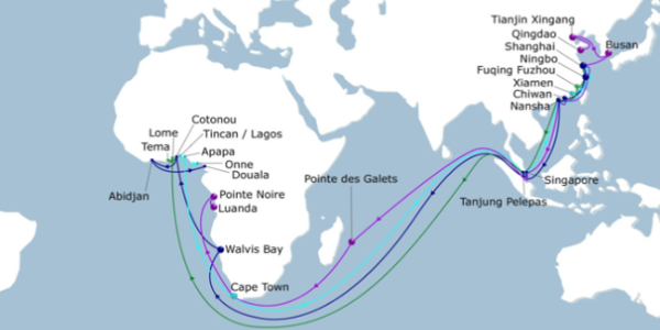 Routes circum-africaines et dynamique de la taille des navires : coûts spatiaux et impact des perturbations du réseau