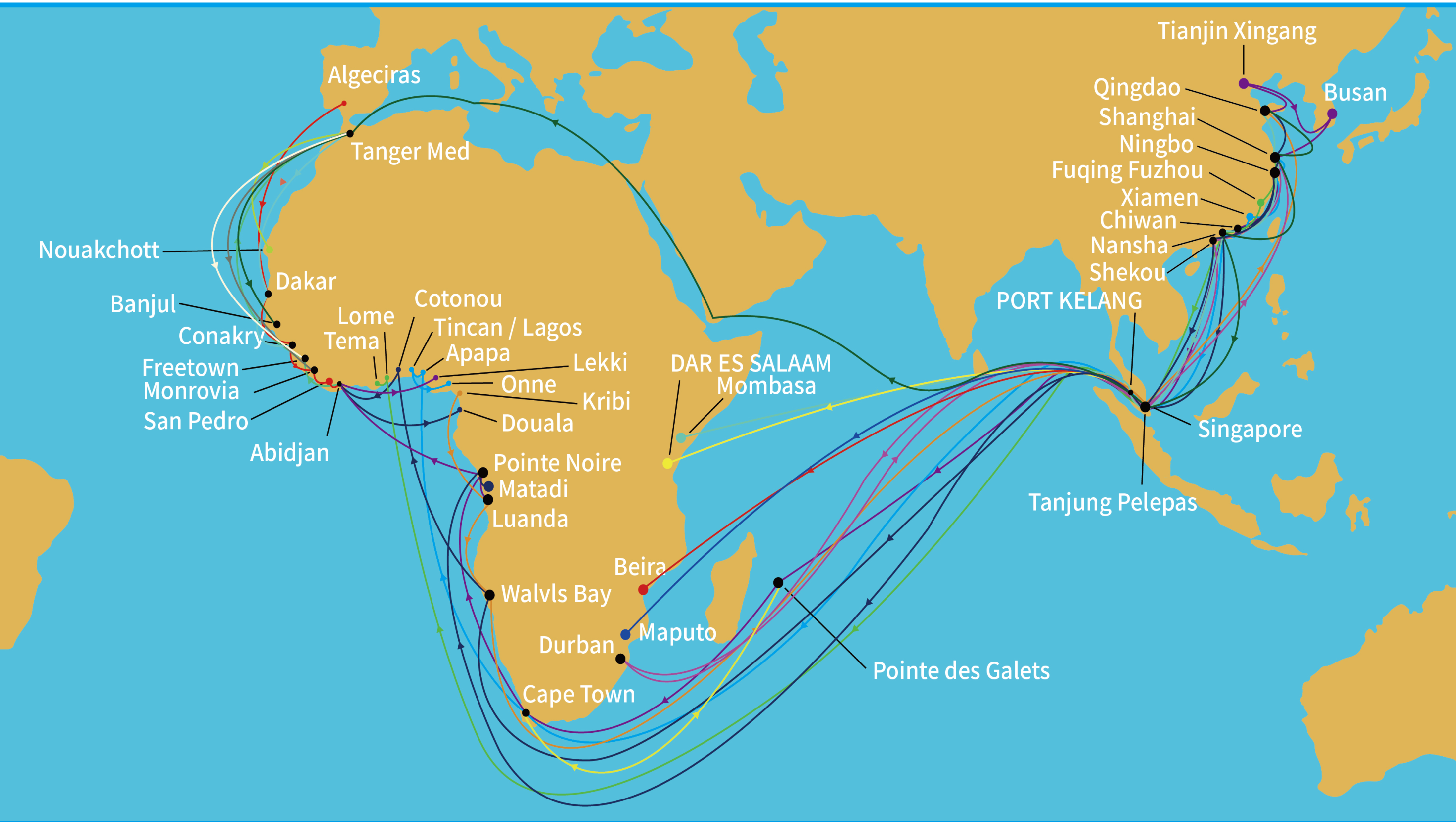 Indice des taux de fret maritime Chine-Afrique 2026 v5 | 46 ports FCL/LCL/Break Bulk Q3